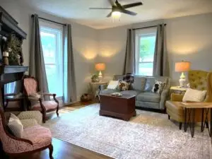 Stonecipher Manor, Livingston, Tennessee. House vacation rental/Southern charm/interior