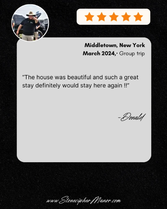 Stonecipher Manor reviews,short term rental 5 star 14