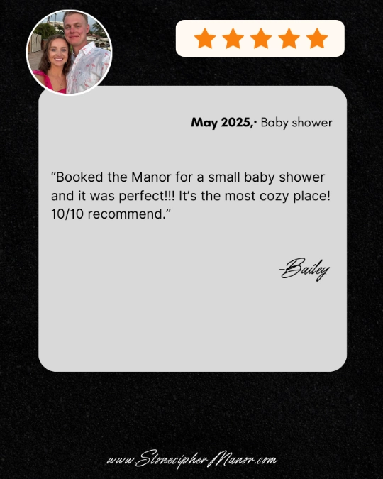 Stonecipher Manor reviews,short term rental 5 star